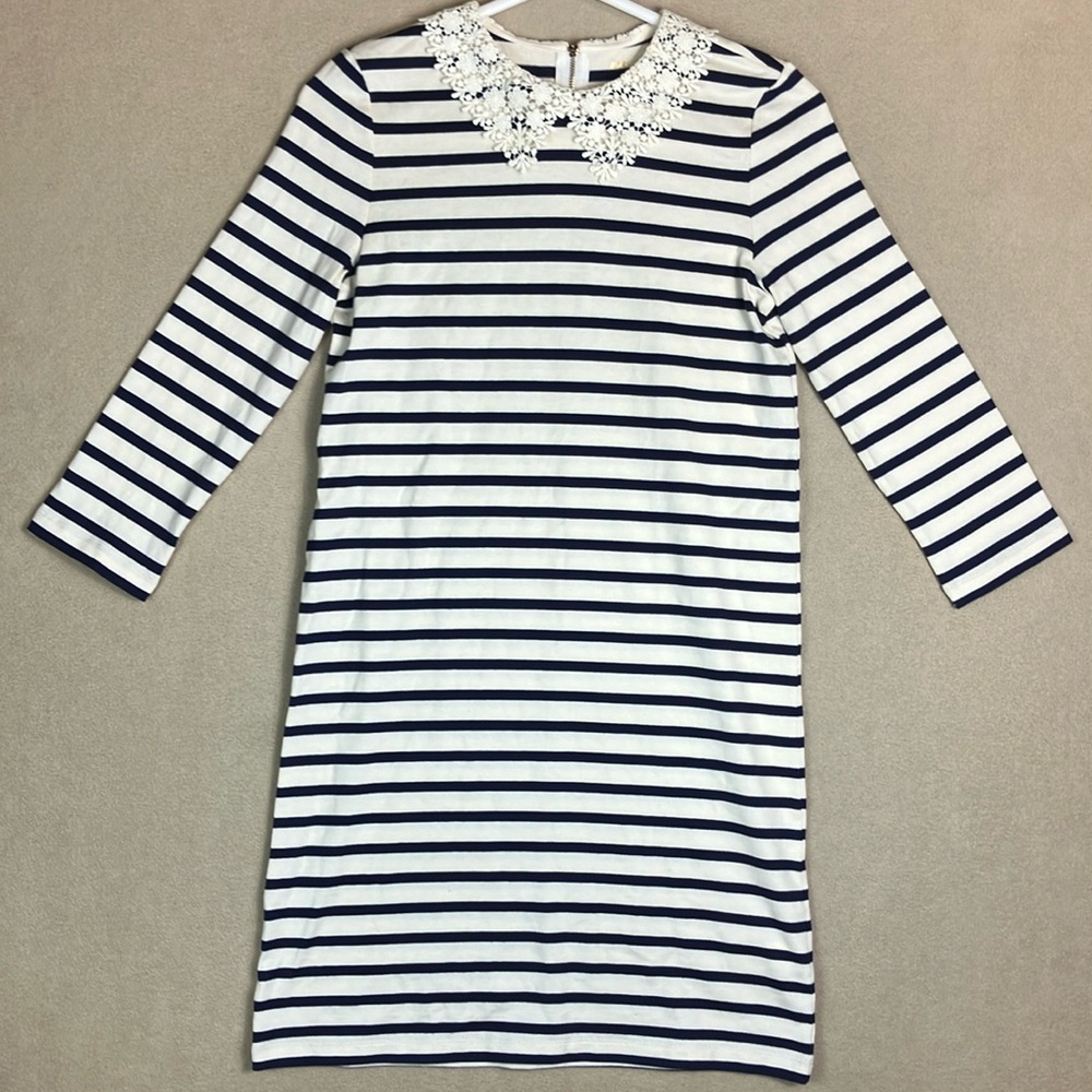 Kate Spade Poplin Collar Striped Tee Dress Women’s‎ size XXS